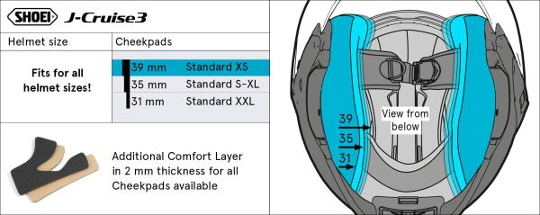 Cheek Pad 39mm (JCR3) Type-S